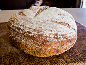 Whole Wheat Natural Sourdough with Chia and Flax