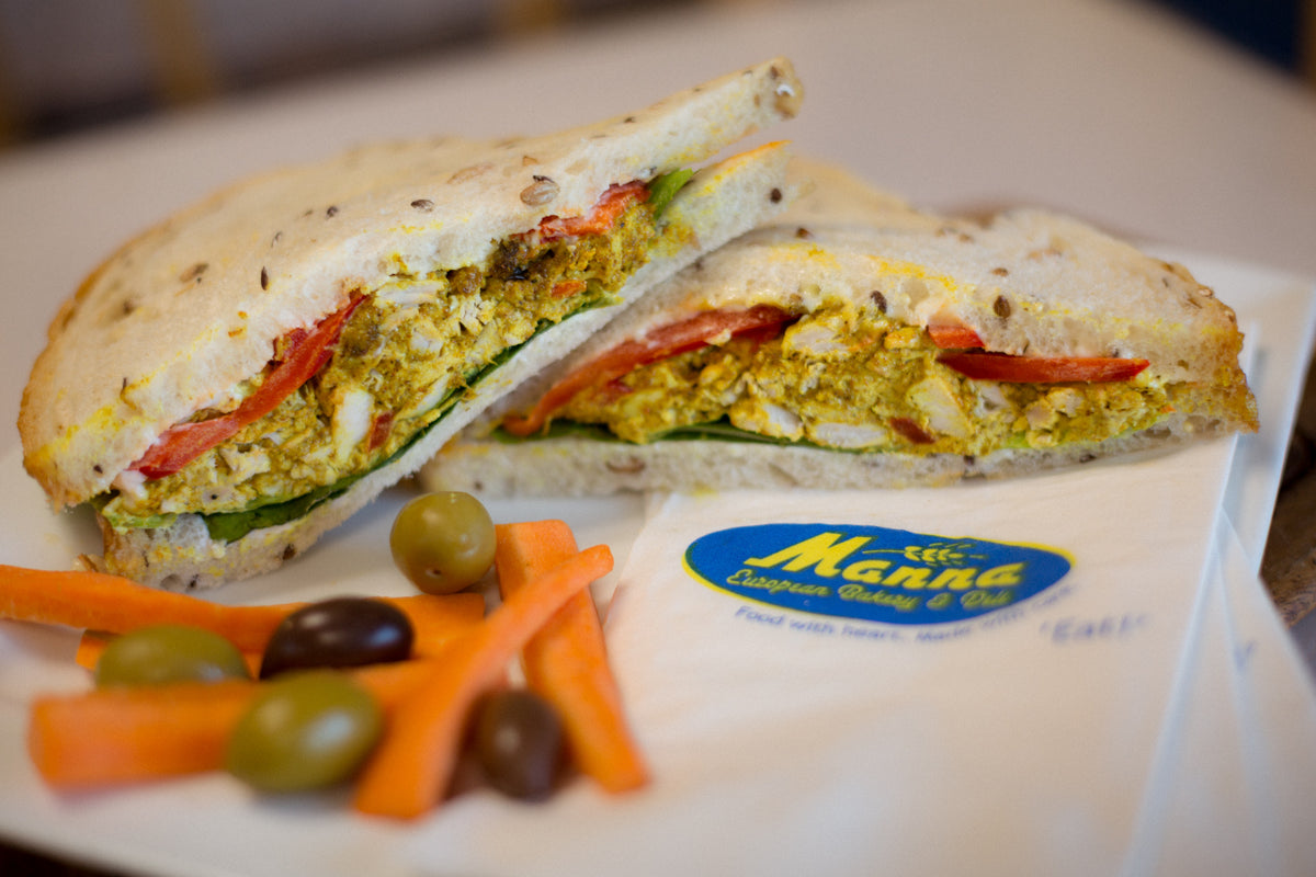 Curried Chicken Salad Sandwich – Manna European Bakery & Deli